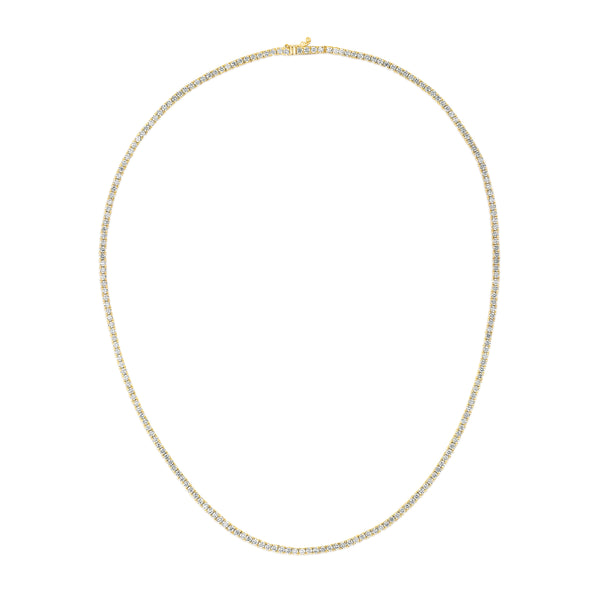6.00ct Lab Diamond Tennis Necklace in 9K Yellow Gold G/VS
